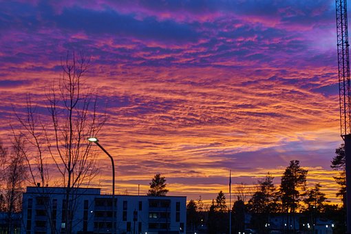 Zonsondergang, Schemering, Lucht, Wolk