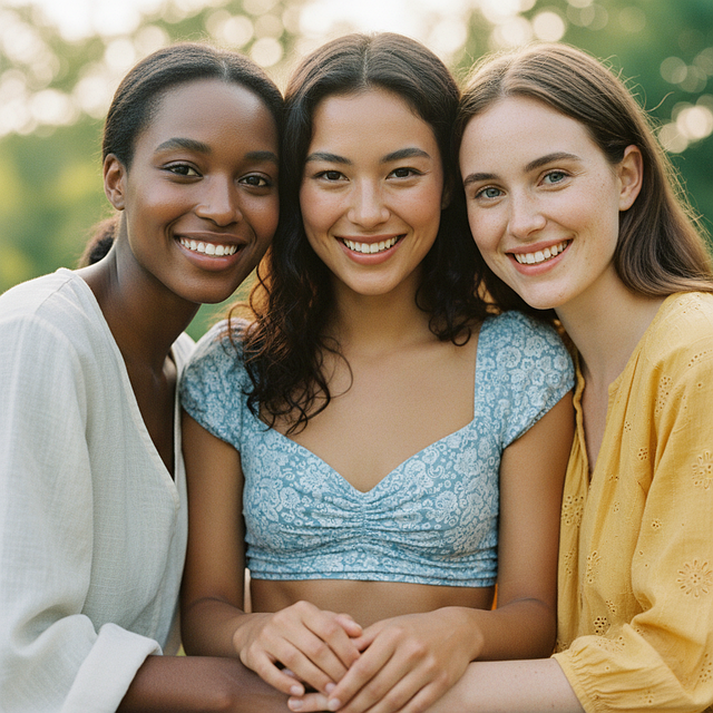 Women, girlfriends, multicultural and people — photo by Just-a-blonde