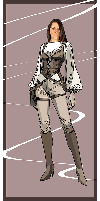Free woman costume fashion vector