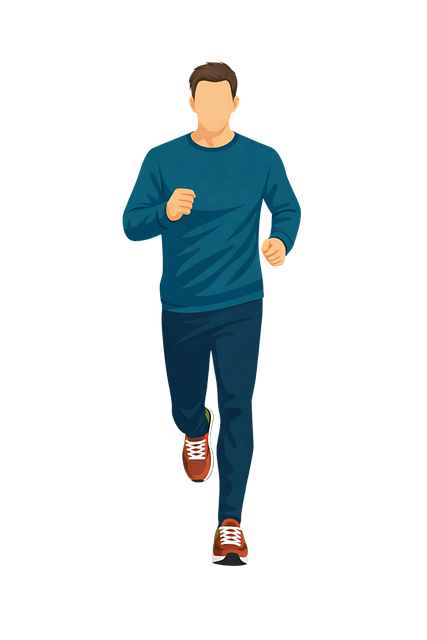 Free runner running autumn running vector
