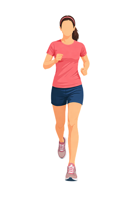 Free runner running woman running vector