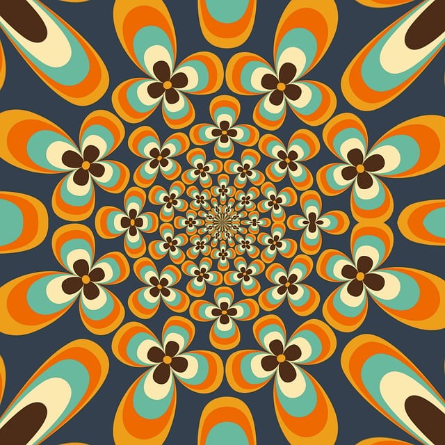 Free flowers mandala meditation illustration