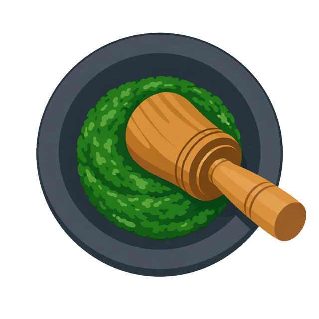 Free mortar pestle pesto illustration