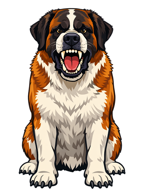 Sankt Bernhard, Aggressiver Hund