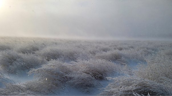 Winterlandschaft, Glasur, Raureif
