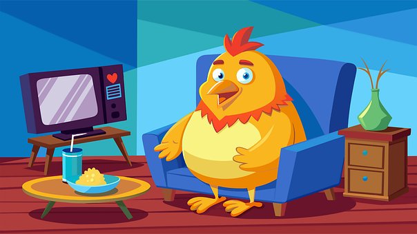 Free Cartoon Chicken Yellow Chicken illustration and picture