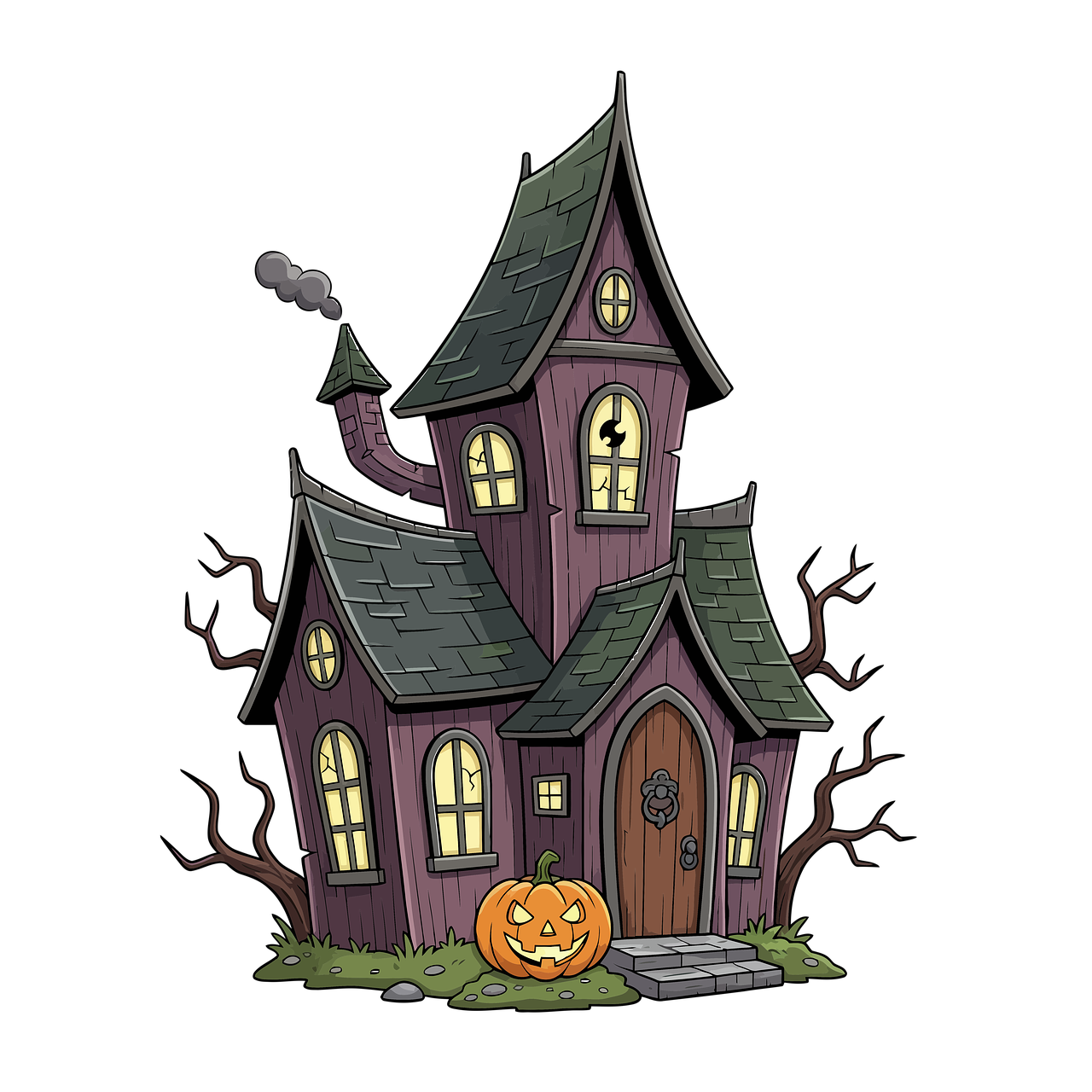 Download free HD stock image of Cartoon Spooky Free cartoon spooky halloween illustration