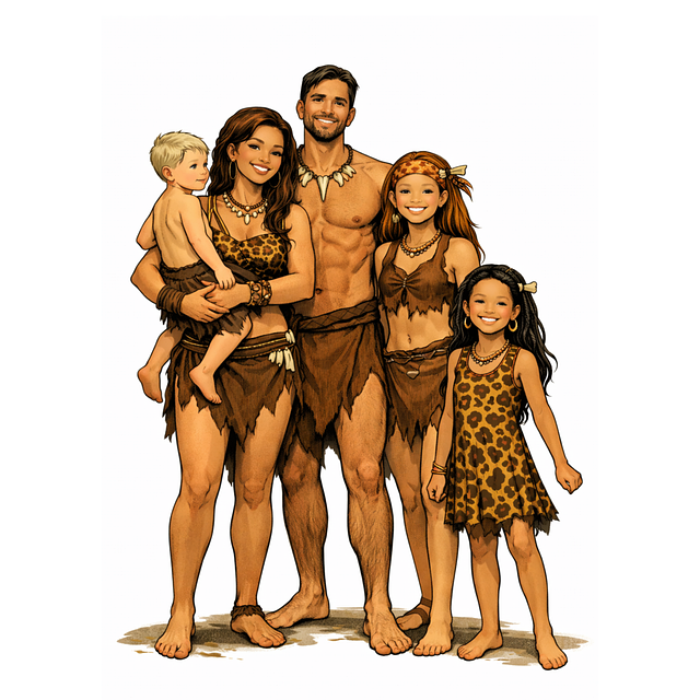 Free family sticker happy illustration