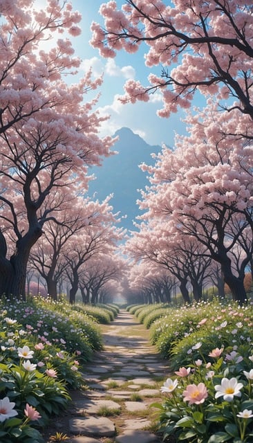 Free spring flowers nature illustration