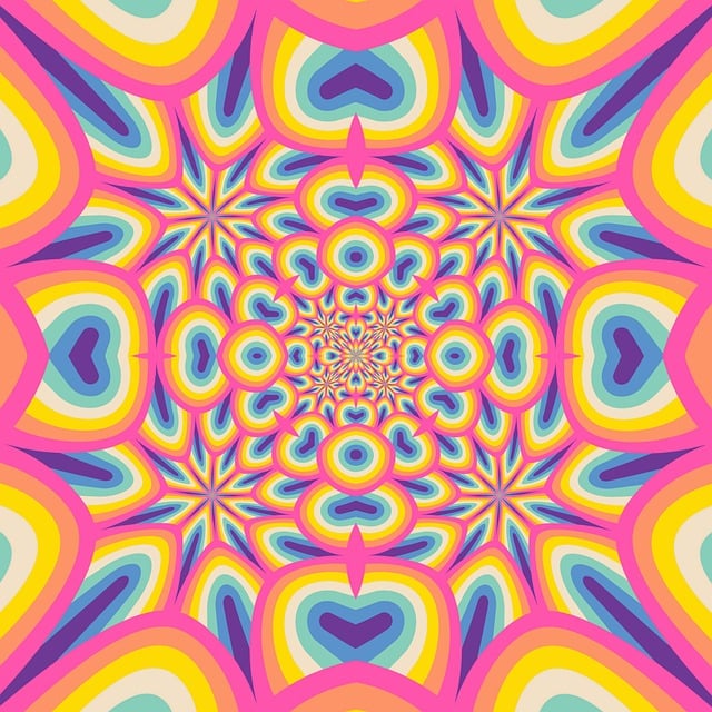万花筒, 曼荼罗, 图案, 设计, 波西米亚风, 几何的, 错觉, 马赛克