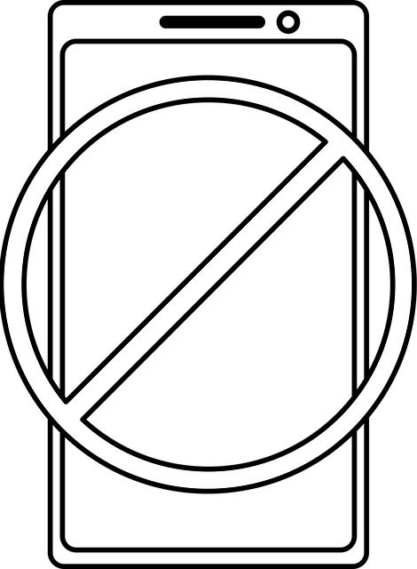 Free phone prohibited cellphone vector