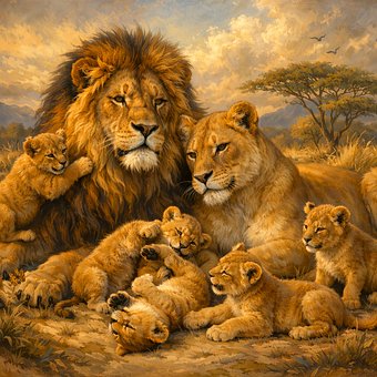 Free Lion Nature illustration and picture