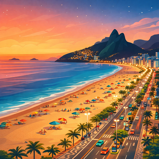 Free brazil rio de janeiro ipanema vector