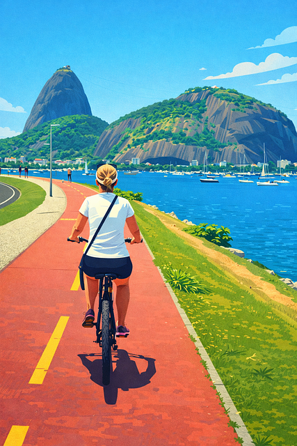 Free brazil rio de janeiro sugarloaf mountain illustration
