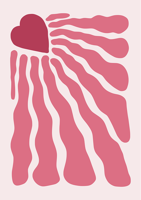 Free heart love minimal illustration