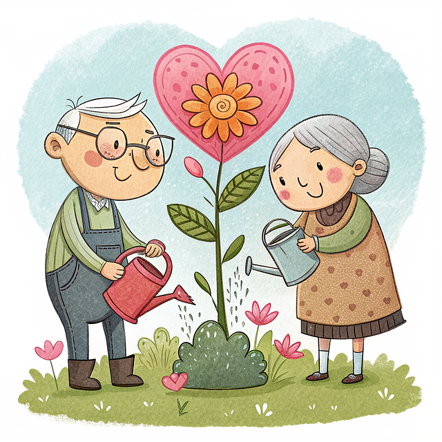 Free grandfather grandmother elderly illustration