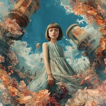 Mädchen, Fantasie, Surrealismus, Kunst