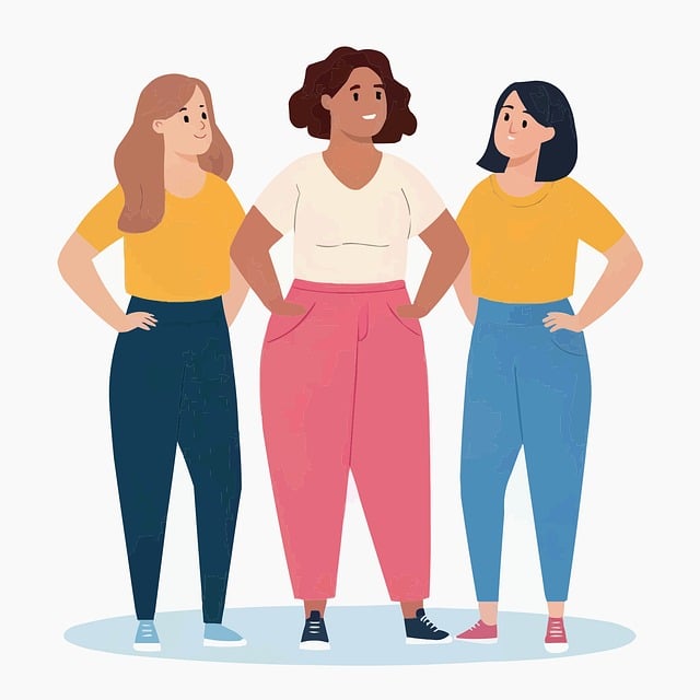Free group female friends vector