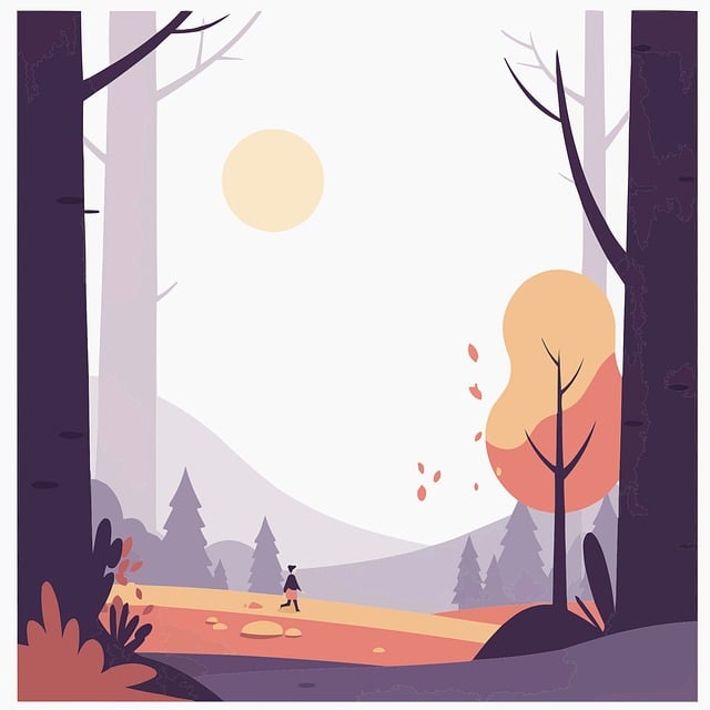 Free ai generated fall trees vector