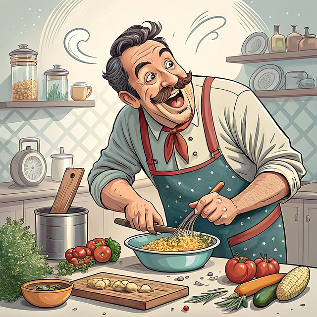 Free cooking chef vegetables illustration