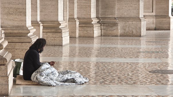 Armut, Obdachlos, Armer Mann, Porträt