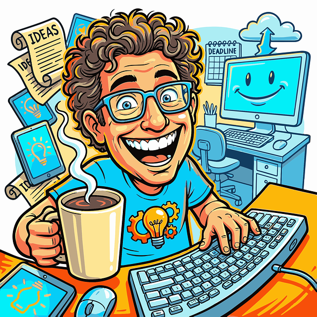 Free cartoon funny technology vector