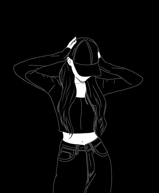 Free beautiful lady girl illustration