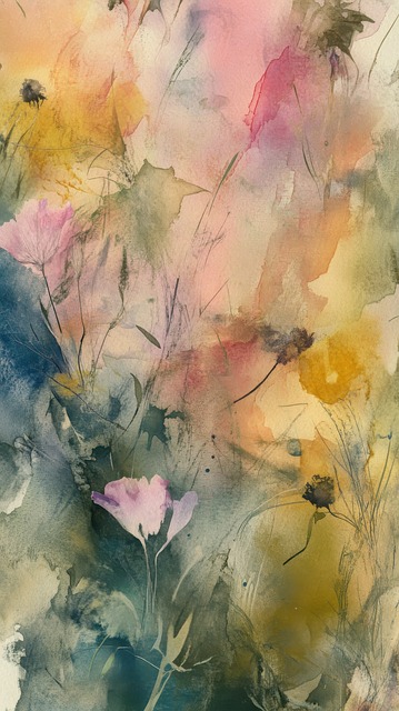 Aquarell, Abstrakt, Malerei, Blumen