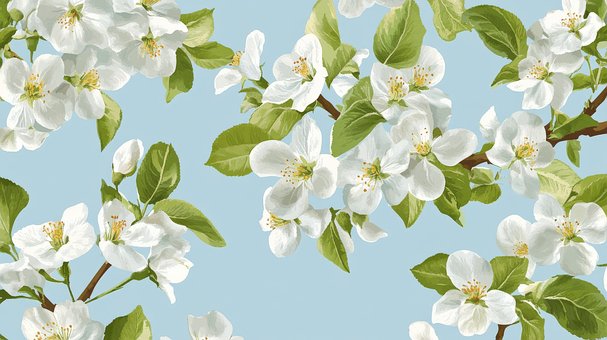 Blüten, Blumen, Floral, Muster, Nahtlos