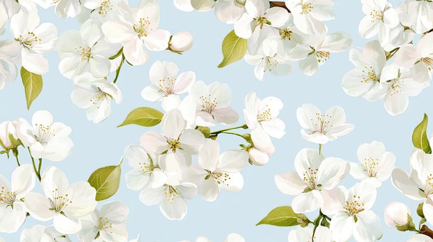 Kirschblüten, Blüten, Blumen, Floral