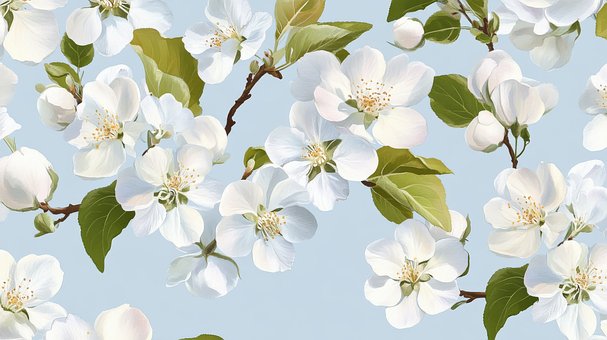 Blüten, Blumen, Floral, Muster, Nahtlos