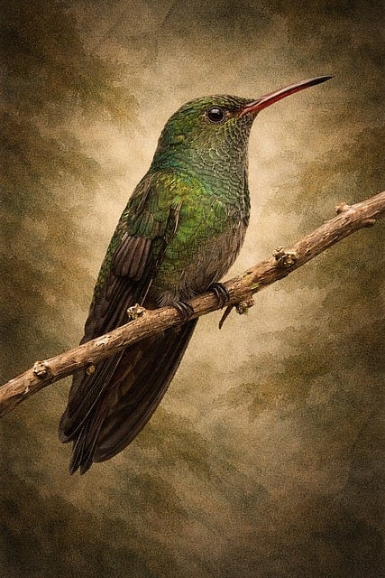 Free Hummingbird Bird Portrait illustration and picture