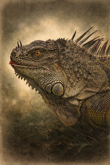 Free Iguana Reptile illustration and picture