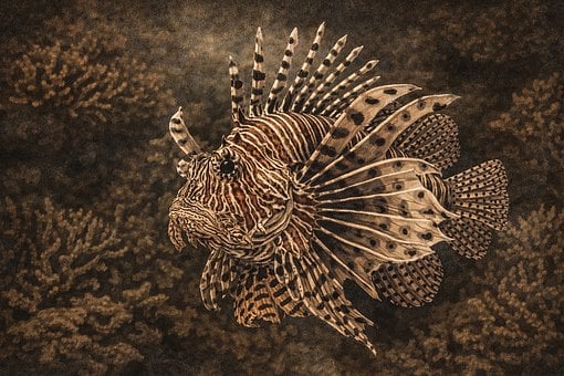 Free Lionfish Tropical Fish illustration and picture