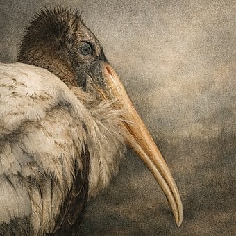Free Wood Stork Stork illustration and picture