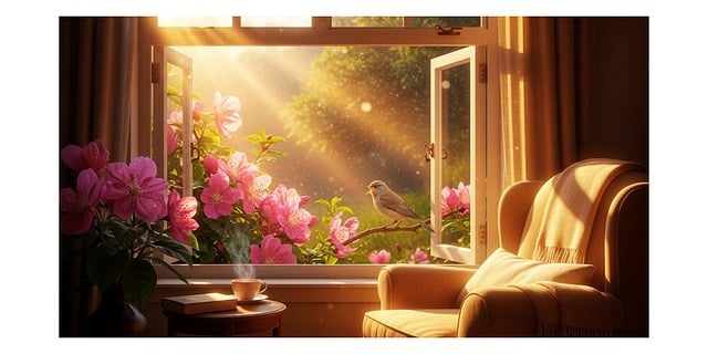 Free good morning sunlight window vector