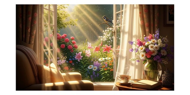 Free good morning sunlight window vector