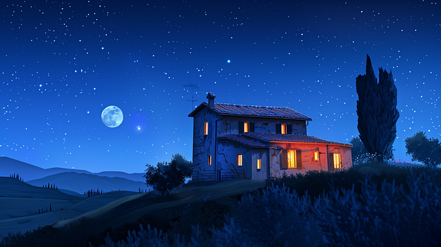Free sicily sicilian farmhouse rustic house illustration