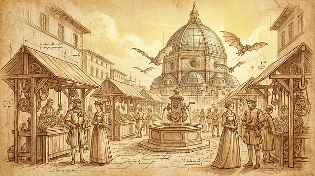 Markedsplads, Årgang, Sepia, Arkitektur
