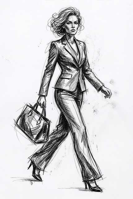 Free woman business suit illustration