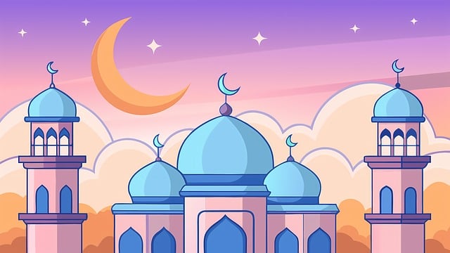 Free eid ramadan islamic illustration
