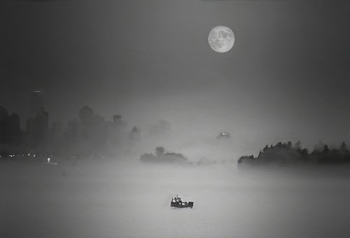 Free Fog Foggy Harbor illustration and picture