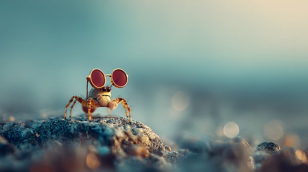 Krabbe, Sonnenbrille, Strand, Humor