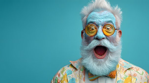 Porträt, Mann, Brille, Bart