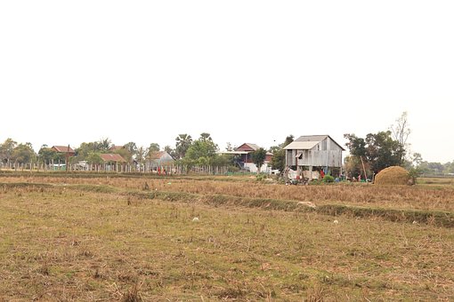 Kambodschanisch, Kind, Dorf, Christian