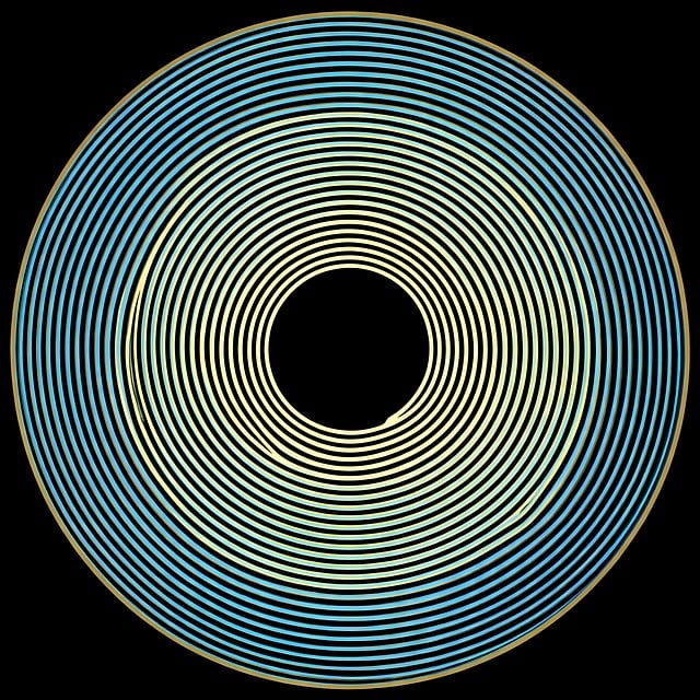 Free circle center symmetrical illusion illustration