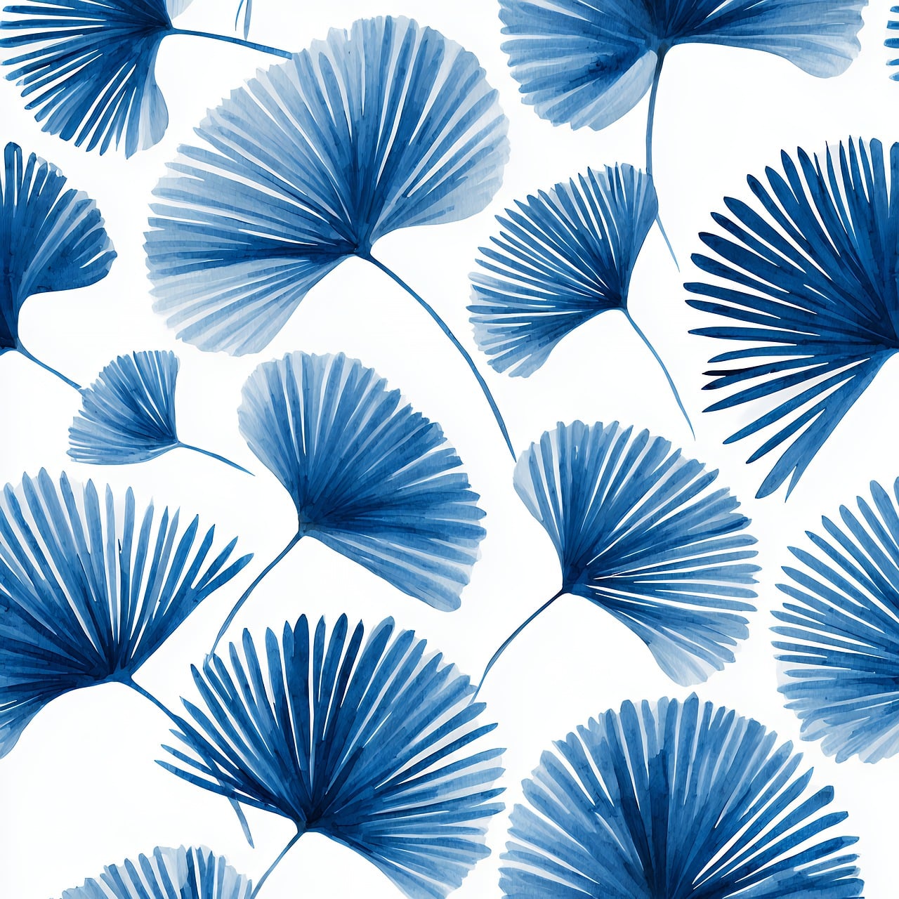Download free HD stock image of Pattern Blue Free pattern blue leaf illustration