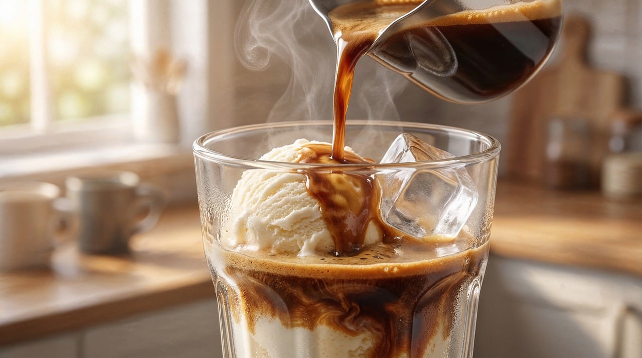 Kaffee, Affogato, Espresso, Eis, Vanille