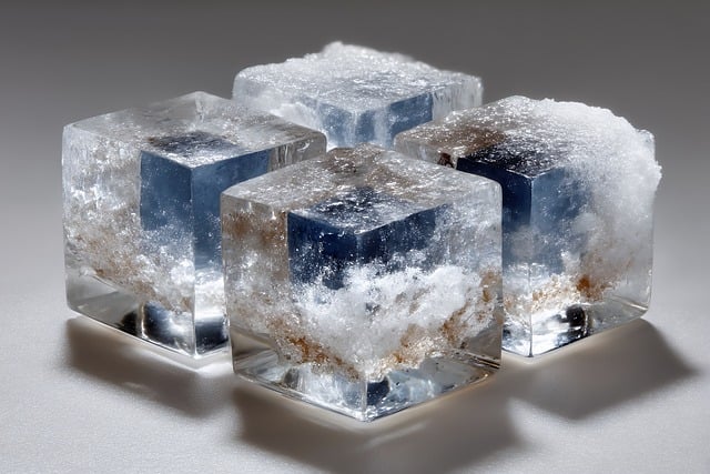 Free halite cubes mineral illustration
