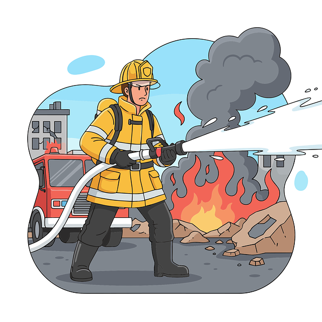 Free firefighter fire rescue emergency service vector